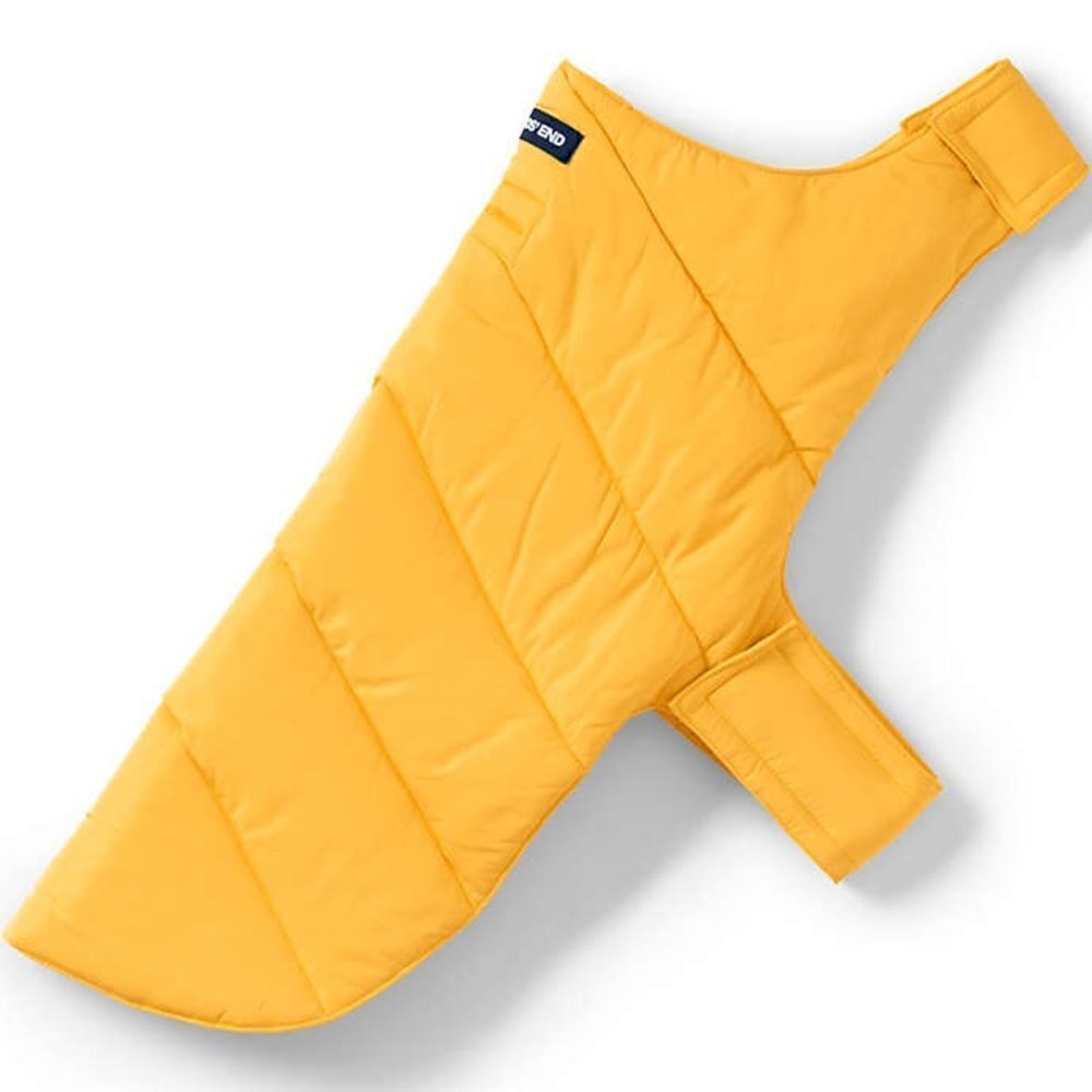 Land’s End Dog Puffer Vest adjustable Athletic Gold Various Sizes